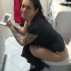 A pretty, Italian girl farts then takes a shit while lifting her ass off of the toilet in such a way that we can clearly see her poop coming out. Some pissing, too. She wipes her ass thoroughly. Presented in 720P HD. About 5.5 minutes.